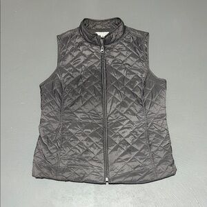 Croft & Barrow Gray Quilted Diamond Pattern Lightweight Vest Jacket (Women’s M)